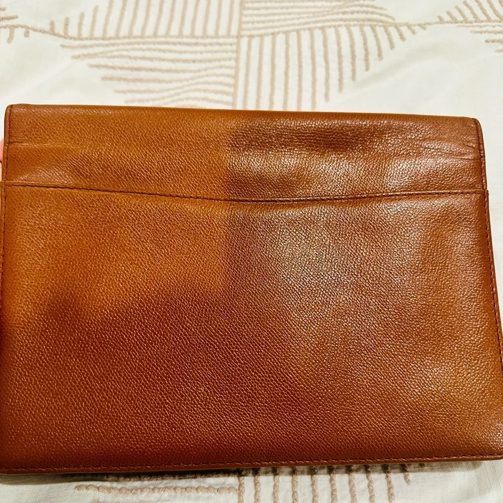YSL vintage Leather Clutch/wristlet with Gold Clasp - Picture 12 of 14